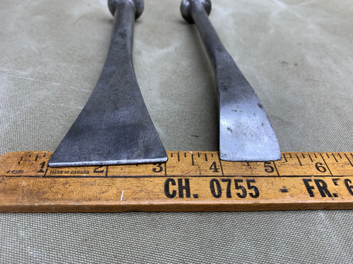 2 ANTIQUE SHIPBUILDERS CAULKING IRONS Boyshill Tools and Treen