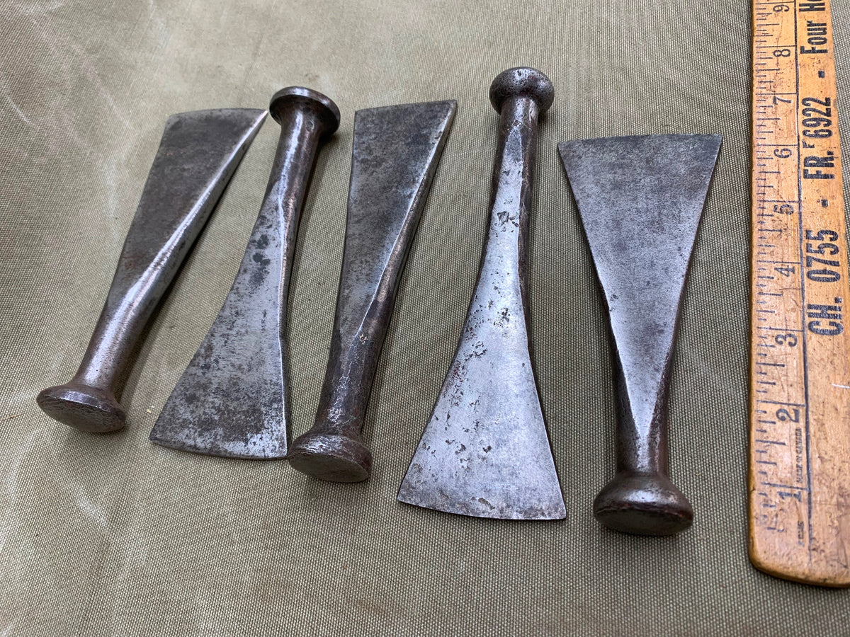 Set of 5 Vintage Caulking Irons Boyshill Tools and Treen
