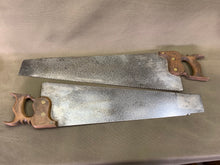 Load image into Gallery viewer, LITTLE USED PAIR OF SAWS BY BLYTHE LONDON C1860 - Boyshill Tools and Treen