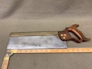 12 INCH BRASS BACK SAW BY SPEAR & JACKSON - Boyshill Tools and Treen