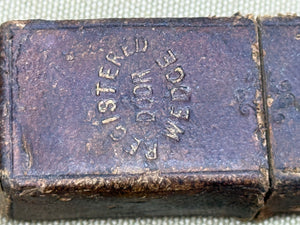 BRASS DOOR WEDGE AND BOX, T.R.HILL REG 1847 - Boyshill Tools and Treen