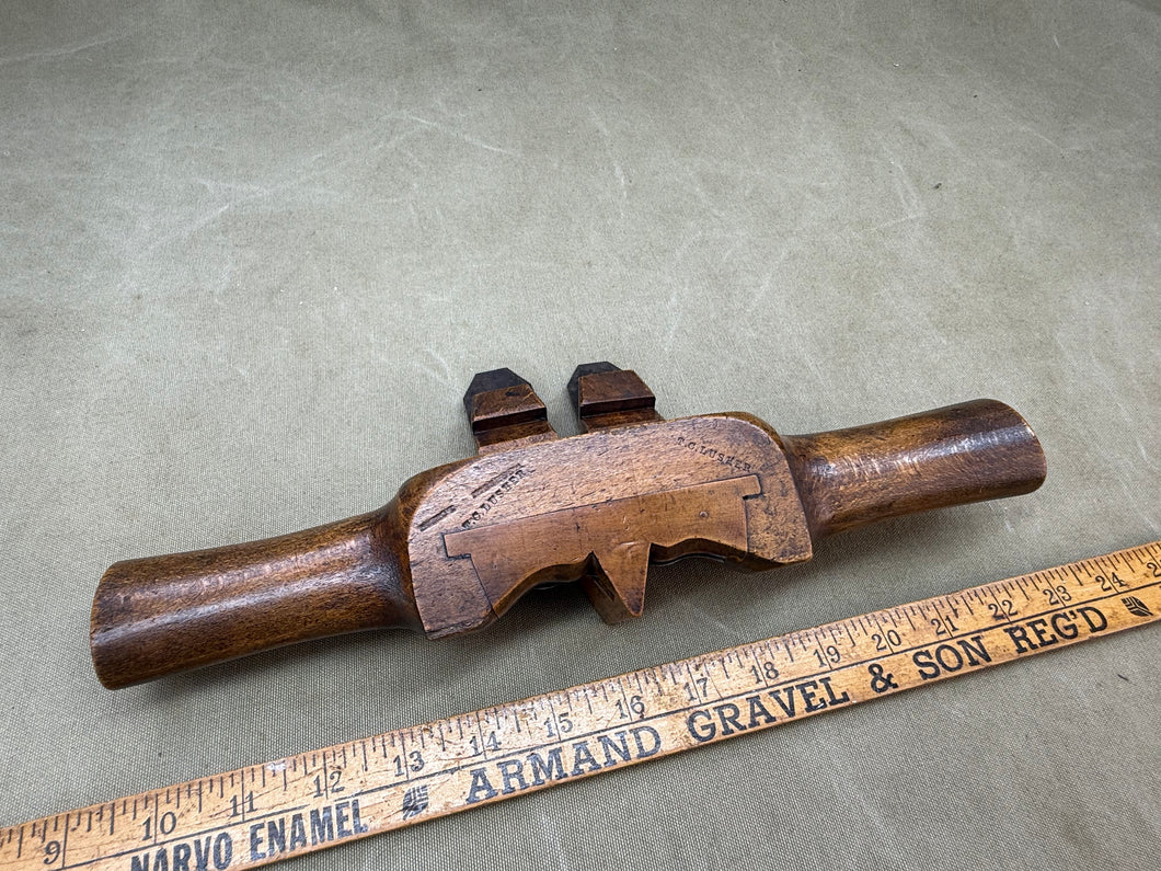 LARGE BOXWOOD FACED L & R HANDRAIL SHAVE - Boyshill Tools and Treen