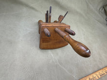 Load image into Gallery viewer, COOPERS FRUITWOOD COMPASSED SCREWSTEM PLOUGH PLANE DATED 1836 - Boyshill Tools and Treen