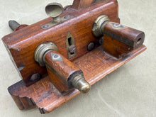 Load image into Gallery viewer, BRASS STEM PLOUGH PLANE WITH COCOBOLO NUTS BY GREENSLADE - Boyshill Tools and Treen