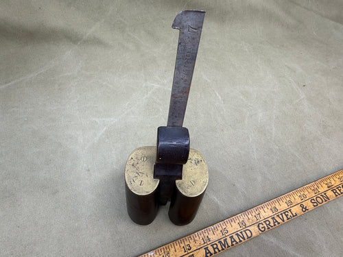 ANTIQUE MAHOGANY BRASS FACED ROUTER - Boyshill Tools and Treen