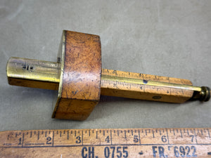 BOXWOOD AND BRASS FACED MORTICE GUAGE - Boyshill Tools and Treen