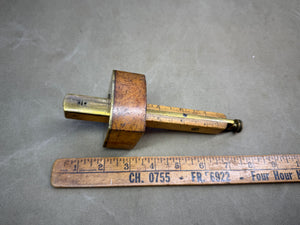 BOXWOOD AND BRASS FACED MORTICE GUAGE - Boyshill Tools and Treen