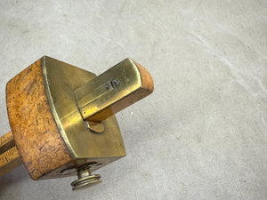 BOXWOOD AND BRASS FACED MORTICE GUAGE - Boyshill Tools and Treen