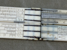 Load image into Gallery viewer, RARE 2FT IVORY GERMAN SILVER CARPENTERS SLIDE RULE VARVILLE. PRICE PER LOAD , TIMBER - Boyshill Tools and Treen