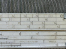 Load image into Gallery viewer, RARE 2FT IVORY GERMAN SILVER CARPENTERS SLIDE RULE VARVILLE. PRICE PER LOAD , TIMBER - Boyshill Tools and Treen