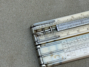 RARE 2FT IVORY GERMAN SILVER CARPENTERS SLIDE RULE VARVILLE. PRICE PER LOAD , TIMBER - Boyshill Tools and Treen
