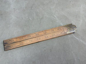 EARLY BOXWOOD FOLDING ARCHITECTS RULE BY PRESTON - Boyshill Tools and Treen