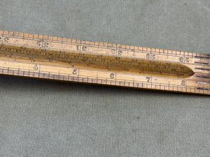 EARLY BOXWOOD FOLDING ARCHITECTS RULE BY PRESTON - Boyshill Tools and Treen