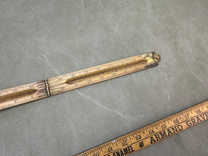 EARLY BOXWOOD FOLDING ARCHITECTS RULE BY PRESTON - Boyshill Tools and Treen