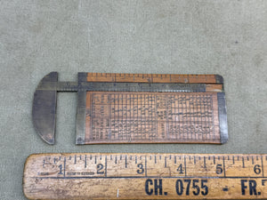 EARLY ROPE GAUGE CAN'T SEE NAME - Boyshill Tools and Treen