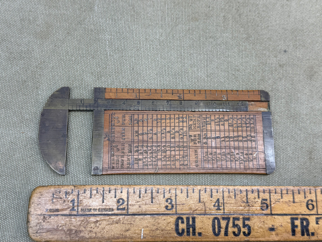 EARLY ROPE GAUGE CAN'T SEE NAME - Boyshill Tools and Treen