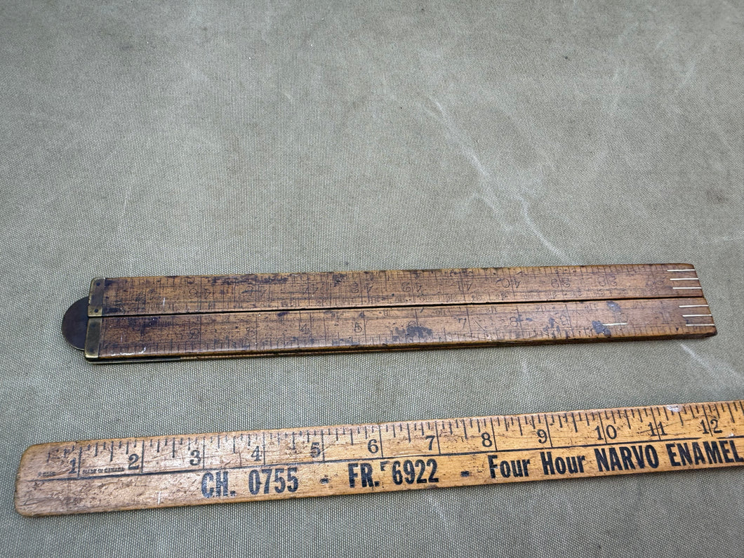RARE 3FT BOXWOOD FOLDING RULE NO 3275 BY PRESTON - Boyshill Tools and Treen