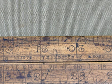 Load image into Gallery viewer, RARE 3FT BOXWOOD FOLDING RULE NO 3275 BY PRESTON - Boyshill Tools and Treen