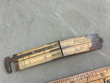 Load image into Gallery viewer, VERY RARE 12&quot; RABONE NO1211 4 FOLD CALIPER RULE - Boyshill Tools and Treen