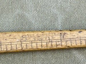 V RARE.PRESTON GLOVEMAKERS TAPERED RULE MARKED HILL SAWTELL YEOVIL - Boyshill Tools and Treen