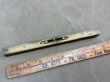Load image into Gallery viewer, E PRESTON EARLY TEAK? LEVEL WITH SLIDING BRASS COVERS - Boyshill Tools and Treen
