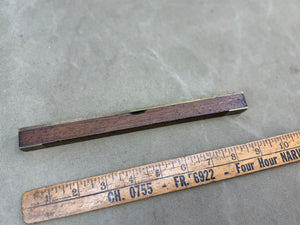 E PRESTON EARLY TEAK? LEVEL WITH SLIDING BRASS COVERS - Boyshill Tools and Treen
