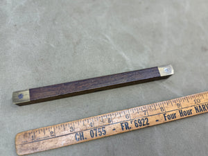 E PRESTON EARLY TEAK? LEVEL WITH SLIDING BRASS COVERS - Boyshill Tools and Treen