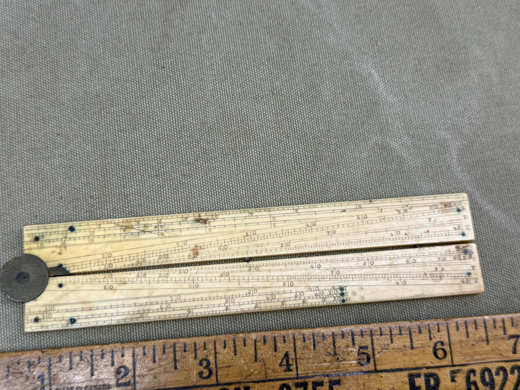 IVORY SECTOR RULE BY SMITH ROYAL EXCHANGE. (damage, see photo). 7257 - Boyshill Tools and Treen