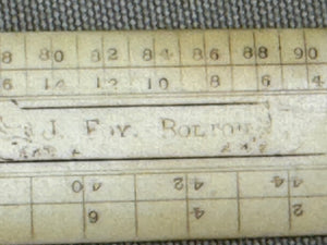 IVORY RULER J FOY BOLTON - Boyshill Tools and Treen