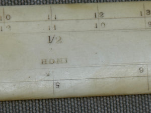 IVORY RULER J FOY BOLTON - Boyshill Tools and Treen