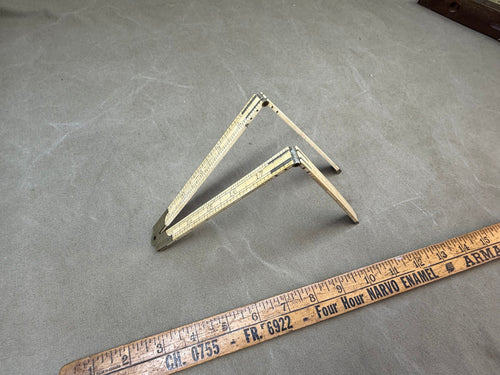 IVORY 4 FOLD 2 FOOT RULE BY E PRESTON (pins good). 7260 - Boyshill Tools and Treen