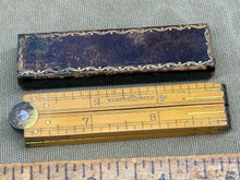 Load image into Gallery viewer, CASED BOXWOOD POCKET FOLDING RULE BY EDWARD PRESTON 7263 - Boyshill Tools and Treen