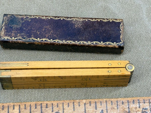 CASED BOXWOOD POCKET FOLDING RULE BY EDWARD PRESTON 7263 - Boyshill Tools and Treen