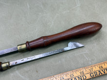 Load image into Gallery viewer, 2 LARGE ANTIQUE TURNING TOOLS 1 BY PEUGEOT &amp; JACKSON - Boyshill Tools and Treen