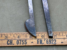 Load image into Gallery viewer, 2 LARGE ANTIQUE TURNING TOOLS 1 BY PEUGEOT &amp; JACKSON - Boyshill Tools and Treen