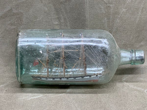 EARLY ANTIQUE FOLK ART SHIP IN BOTTLE 2 - Boyshill Tools and Treen