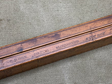 Load image into Gallery viewer, EARLY SHOE SIZE STICK, FOLDING STICK MEASURE. BY FB COX 1828 -1882 - Boyshill Tools and Treen