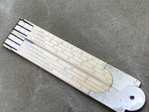 RARE 2FT IVORY GERMAN SILVER CARPENTERS SLIDE RULE VARVILLE. PRICE PER LOAD TIMBER. - Boyshill Tools and Treen