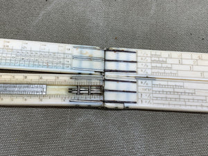 RARE 2FT IVORY GERMAN SILVER CARPENTERS SLIDE RULE VARVILLE. PRICE PER LOAD TIMBER. - Boyshill Tools and Treen