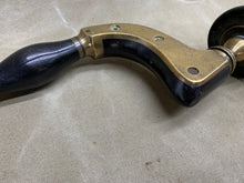 Load image into Gallery viewer, BRASS PLATED EBONY BRACE BY JAMES HOWARTH, HANDLE DAMAGE. - Boyshill Tools and Treen