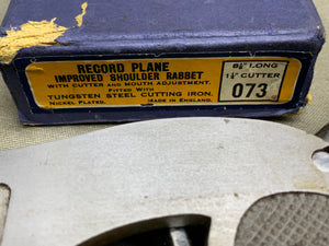 RECORD NO 073 IMPROVED SHOULDER RABBET PLANE - Boyshill Tools and Treen