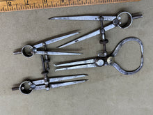 Load image into Gallery viewer, 4 VINTAGE SPRING CALIPERS , 3 MOORE &amp; WRIGHT - Boyshill Tools and Treen