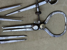 Load image into Gallery viewer, 4 VINTAGE SPRING CALIPERS , 3 MOORE &amp; WRIGHT - Boyshill Tools and Treen