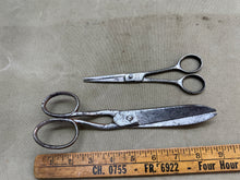 Load image into Gallery viewer, 2 RARE PAIRS VINTAGE SCISSORS , 1 GIESEN &amp; FORSTHOFF 1 BLYDE SHEFFIELD John Blyde (1828-1899) - Boyshill Tools and Treen