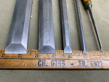 Load image into Gallery viewer, VINTAGE SET OF 5 MARPLES BEVEL EDGE PARING CHISELS - Boyshill Tools and Treen