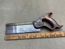 Load image into Gallery viewer, NICE 8' HENRY DISSTON BRASS BACK DOVETAIL SAW