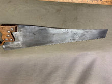 Load image into Gallery viewer, 26&quot; VINTAGE SWAYBACK 6TPI SAW ENGAVED BLADE SYDNEY EXHIBITION CROWNSHAW CHAPMAN - Boyshill Tools and Treen