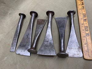 6 CAULKING IRONS VARIOUS MAKERS - Boyshill Tools and Treen