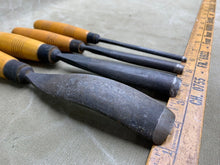 Load image into Gallery viewer, 4 GOOD HENRY TAYLOR CARVING CHISELS - Boyshill Tools and Treen