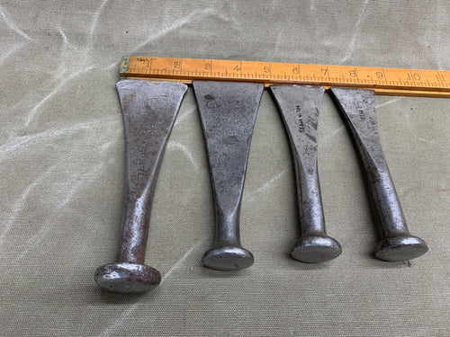 4 SHIPBUILDERS OLD CALKING IRONS VARIOUS MAKERS - Boyshill Tools and Treen